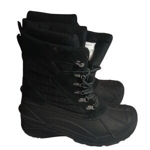 Badger Mens Black Winter Snow Boots Lace Up Insulated Waterproof 8M